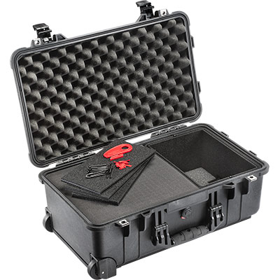 pelican 1510 hard rolling travel carry on case